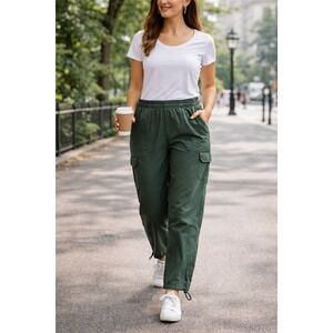 RBX Women's Green Cargo Pants XL | Athleisure Utility Jogger Casual Stretch